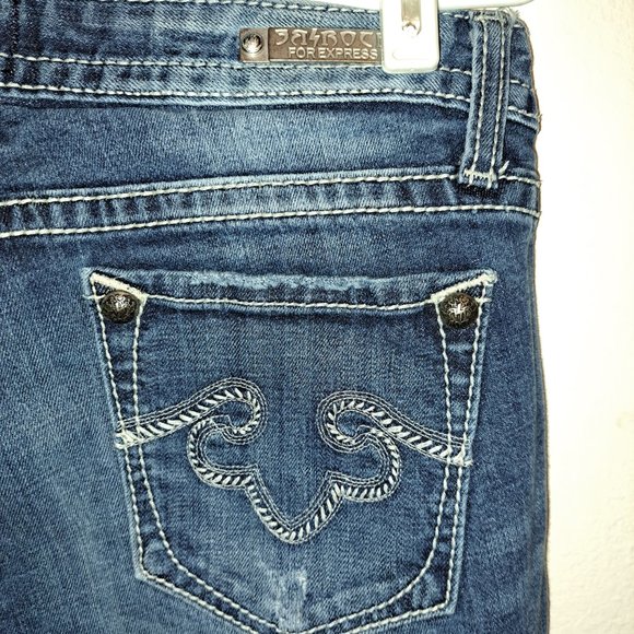 ReRock For Express Boot Cut Jeans with Embroidery pockets size 8R - Picture 7 of 11